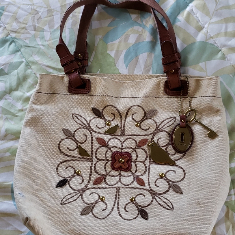 Fossil Canvas Tote